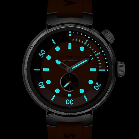 Tambour Street Diver - 自動機芯,44毫米,精鋼 in 腕錶系列's 腕錶總覽 } collections by Louis Vuitton (產品縮放)