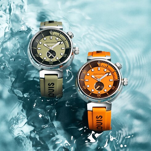 Tambour Street Diver - 自動機芯,44毫米,精鋼 in 腕錶系列's 腕錶總覽 } collections by Louis Vuitton (產品縮放)
