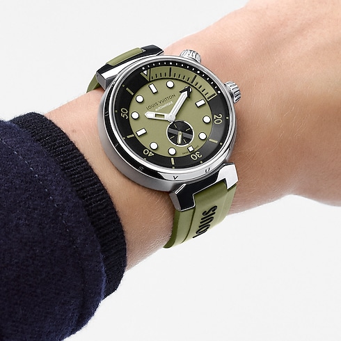 Tambour Street Diver - 自動機芯,44毫米,精鋼 in 腕錶系列's 腕錶總覽 } collections by Louis Vuitton (產品縮放)