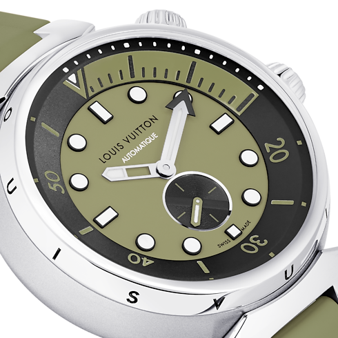 Tambour Street Diver - 自動機芯,44毫米,精鋼 in 腕錶系列's 腕錶總覽 } collections by Louis Vuitton (產品縮放)