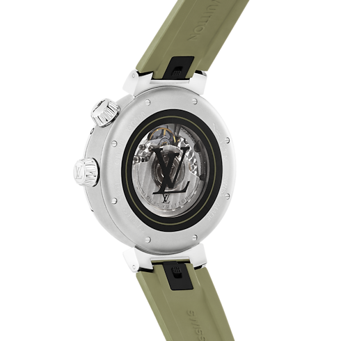 Tambour Street Diver - 自動機芯,44毫米,精鋼 in 腕錶系列's 腕錶總覽 } collections by Louis Vuitton (產品縮放)
