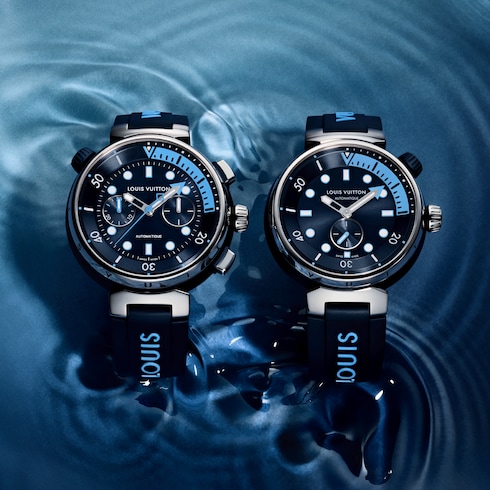 Tambour Street Diver Chronograph - 自動機芯,46毫米,精鋼 in 腕錶系列's 腕錶總覽 } collections by Louis Vuitton