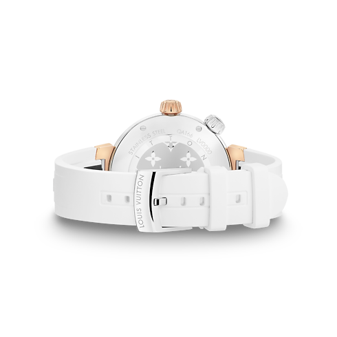 Tambour Street Diver - 石英機芯、39.5毫米、精鋼及玫瑰K金 in 腕錶系列's 腕錶總覽 } collections by Louis Vuitton (產品縮放)