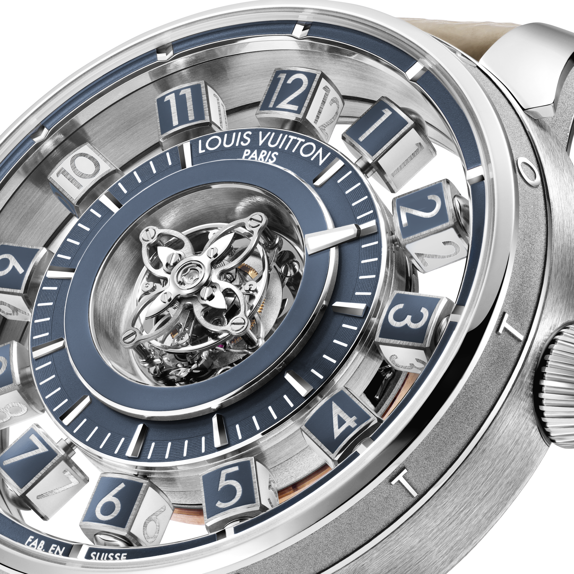 Tambour Taiko Spin Time Air Flying Tourbillon，自動機芯，42.5毫米，白K金  in 腕錶系列