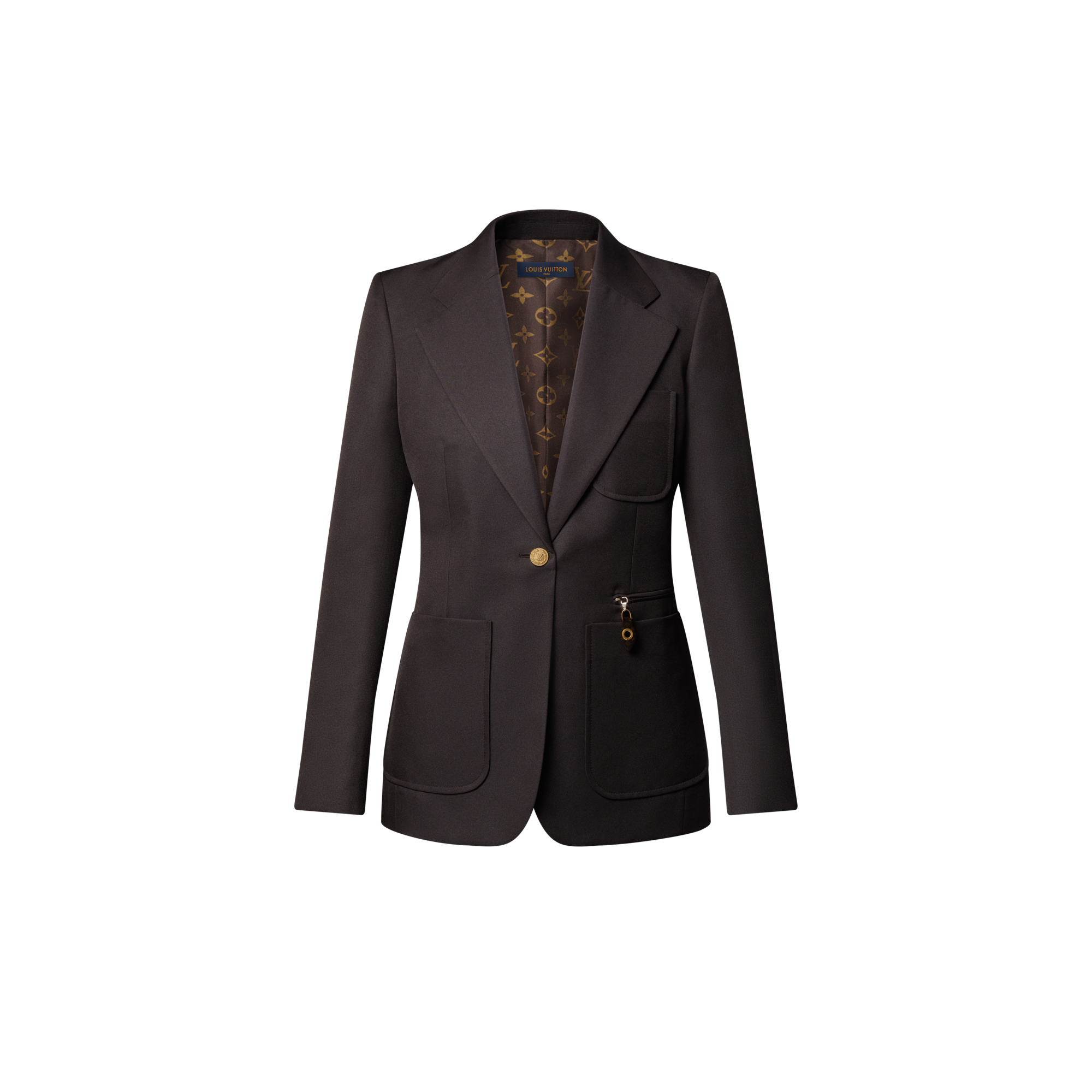 功能性 Gabardine 學院風西裝外套  in 女士