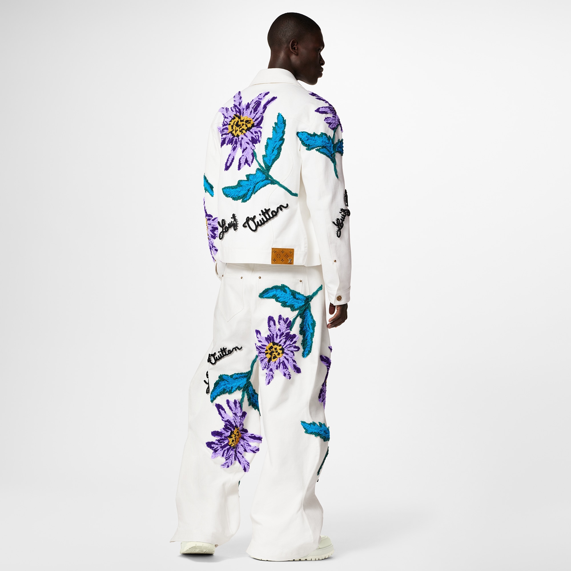 Thistle 刺繡圖案波浪紋牛仔布外套  in 男士