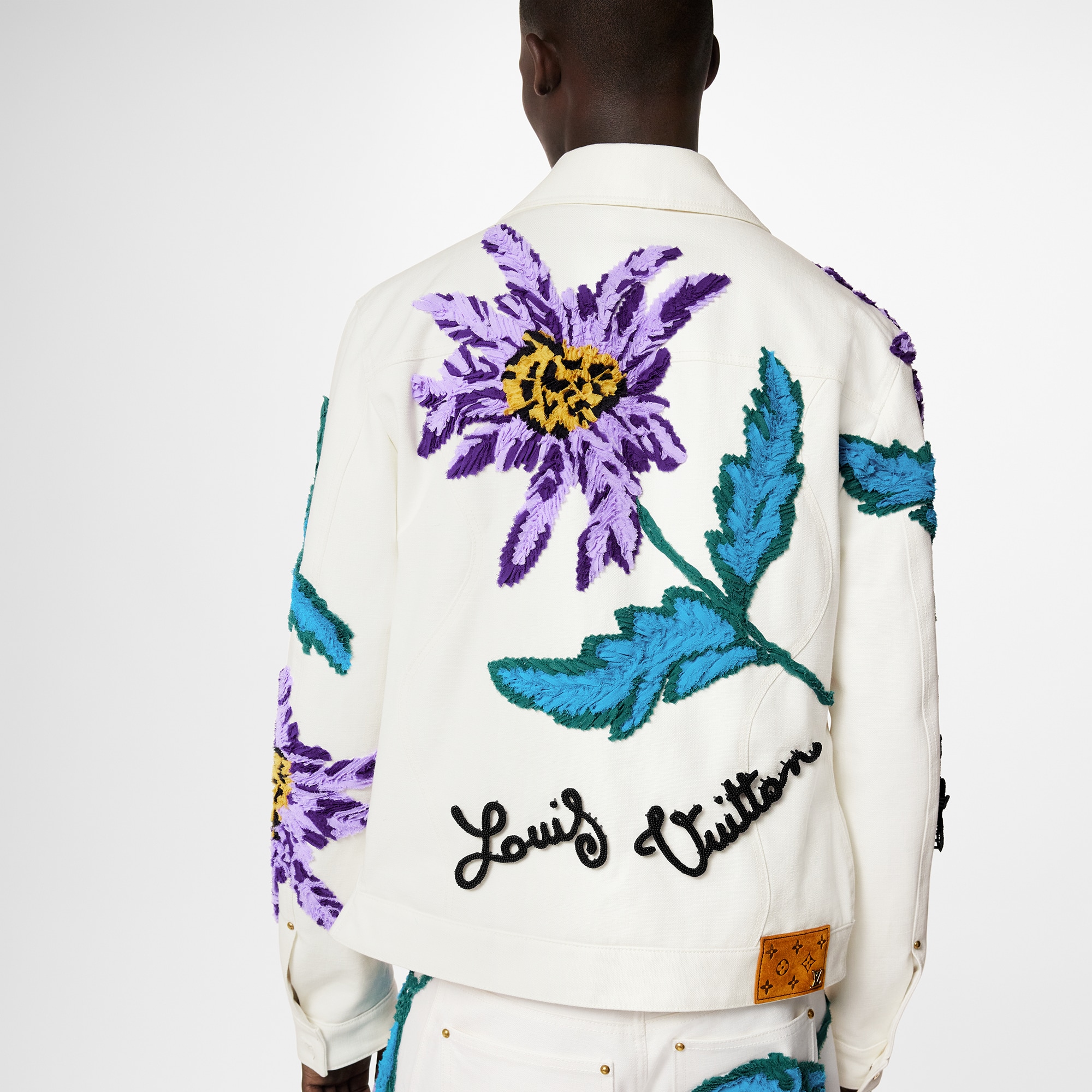 Thistle 刺繡圖案波浪紋牛仔布外套  in 男士