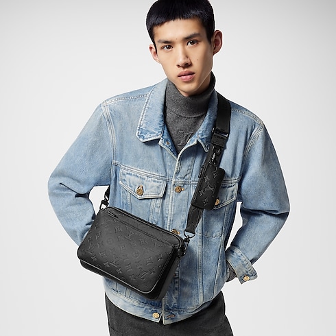 Trio 郵差包 Monogram Shadow 皮革 in 男士's 皮件系列 All Collections collections by Louis Vuitton (產品縮放)