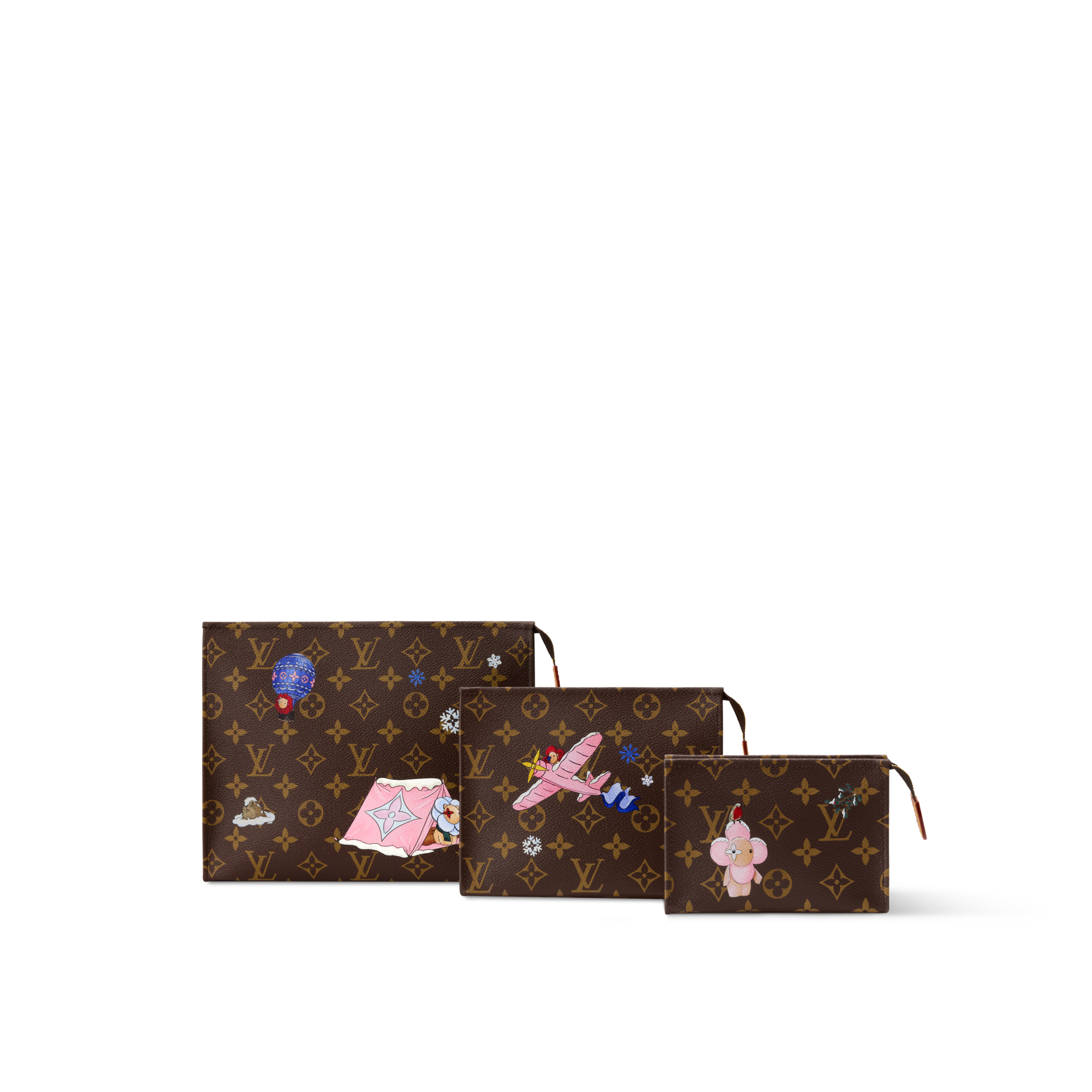 Trio Toilet Pouch Monogram 帆布 in 女士