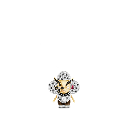 Vivienne Ox 吊墜 - 配三色K金、亮漆、鑽石及彩色寶石 in Les Extraordinaires's 珠寶系列 項鏈吊墜 collections by Louis Vuitton (產品縮放)