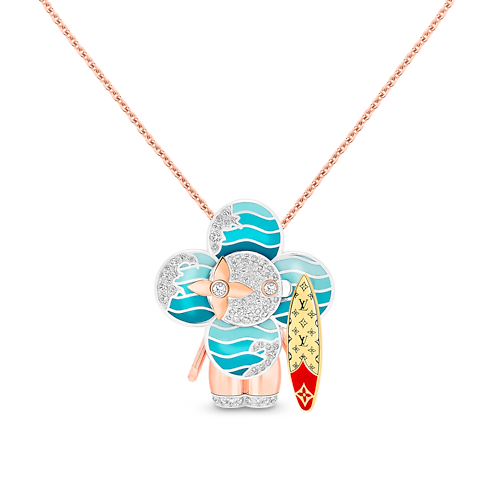 Vivienne Surfer 三色K金及亮漆配鑽石吊墜 in 珠寶系列's 按類別瀏覽 高級珠寶總覽 collections by Louis Vuitton (產品縮放)