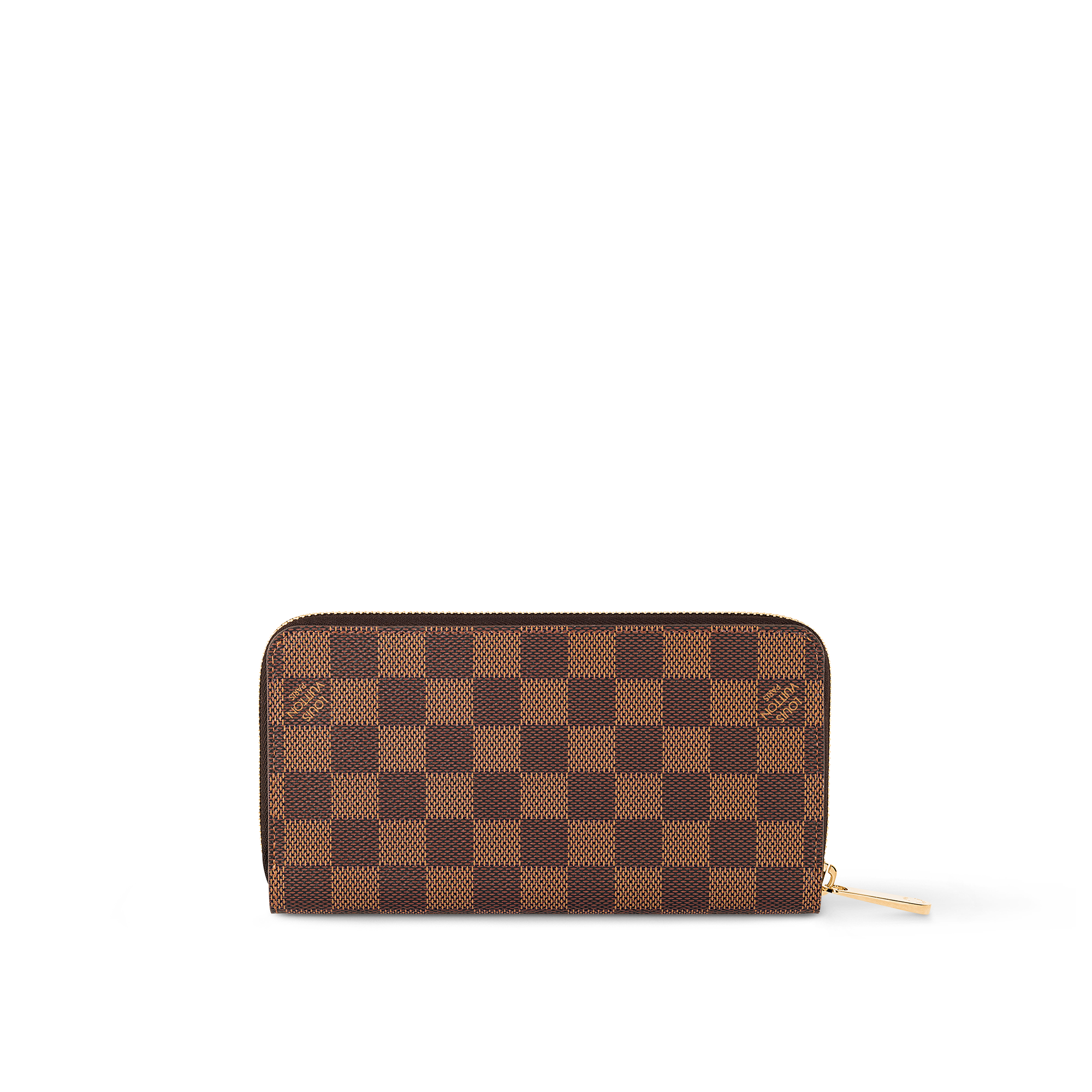 拉鍊錢包 Damier Ebène 帆布 in 女士