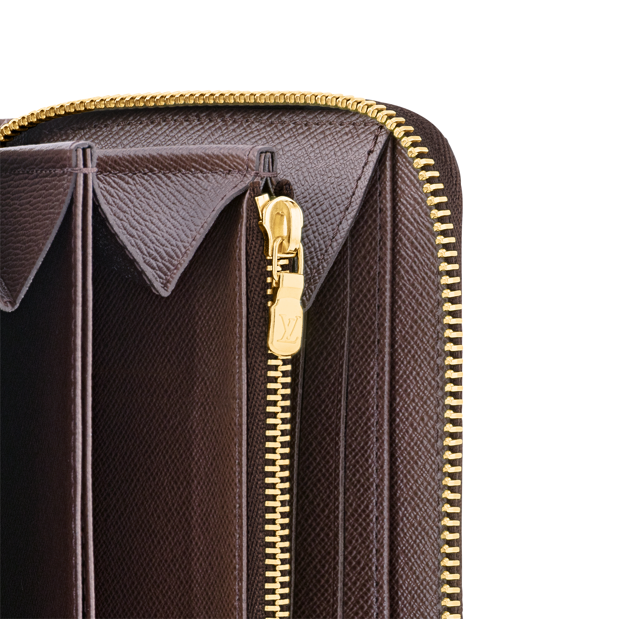 拉鍊錢包 Damier Ebène 帆布 in 女士