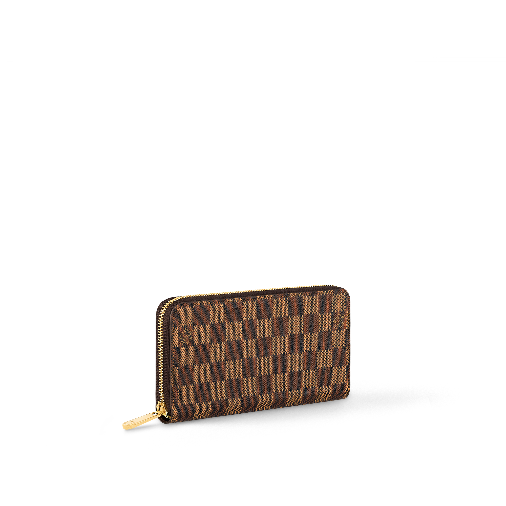 拉鍊錢包 Damier Ebène 帆布 in 女士