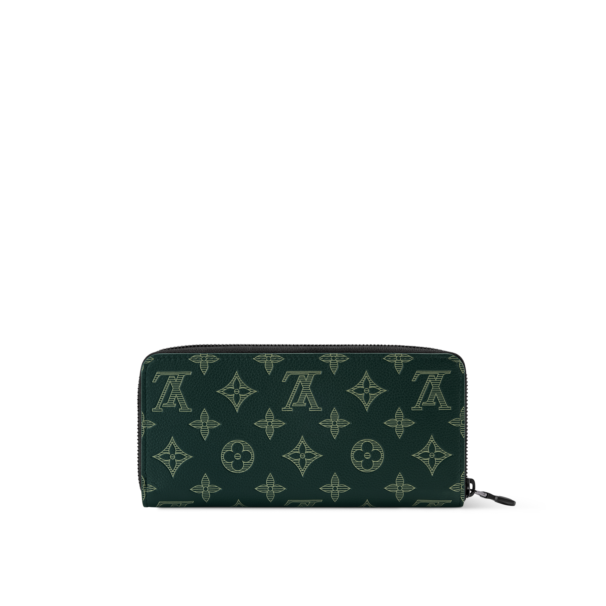 橫式拉鍊錢包 Monogram Shadow 皮革 in 時尚包包及小型皮件