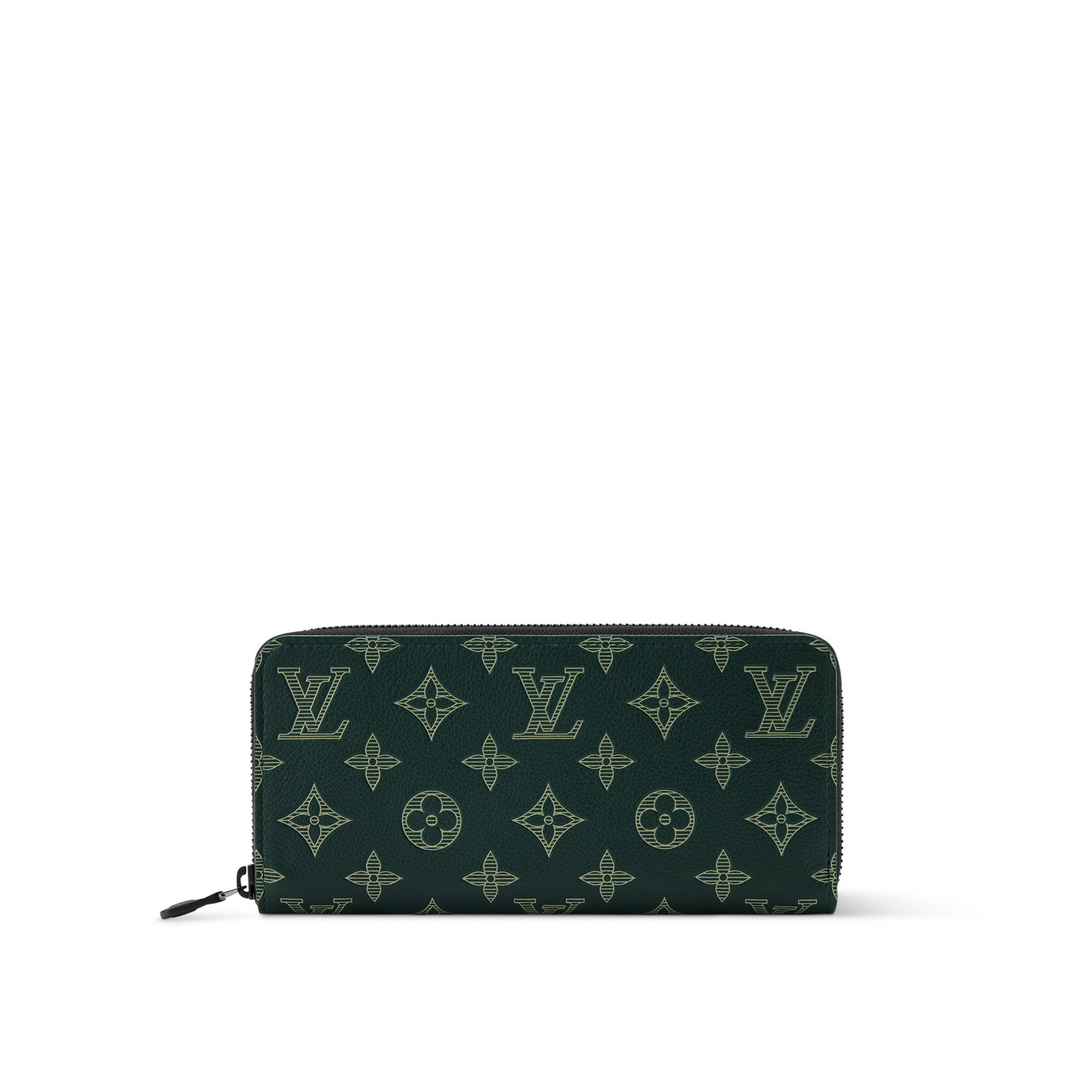 橫式拉鍊錢包 Monogram Shadow 皮革 in 時尚包包及小型皮件